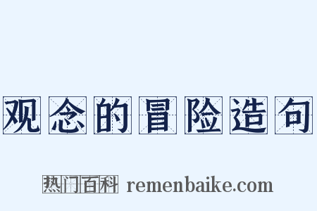 观念的冒险造句是什么意思的图片